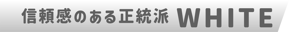 信頼感のある正統派WHITE