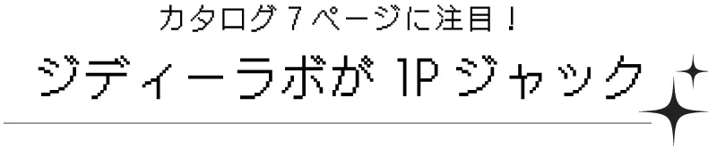ZIDDY LABOがカタログ1ページをジャック