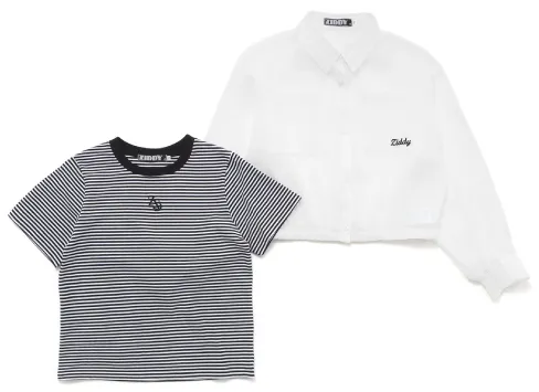 ZIDDY シアーシャツとTシャツのセット