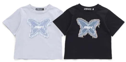 ZIDDY 蝶モチーフTシャツ