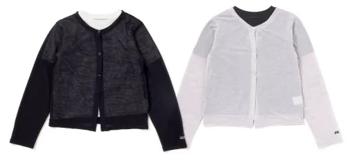 ZIDDY（ジディー）秋の新作：Tシャツとシアー素材カーディガンのセット商品画像