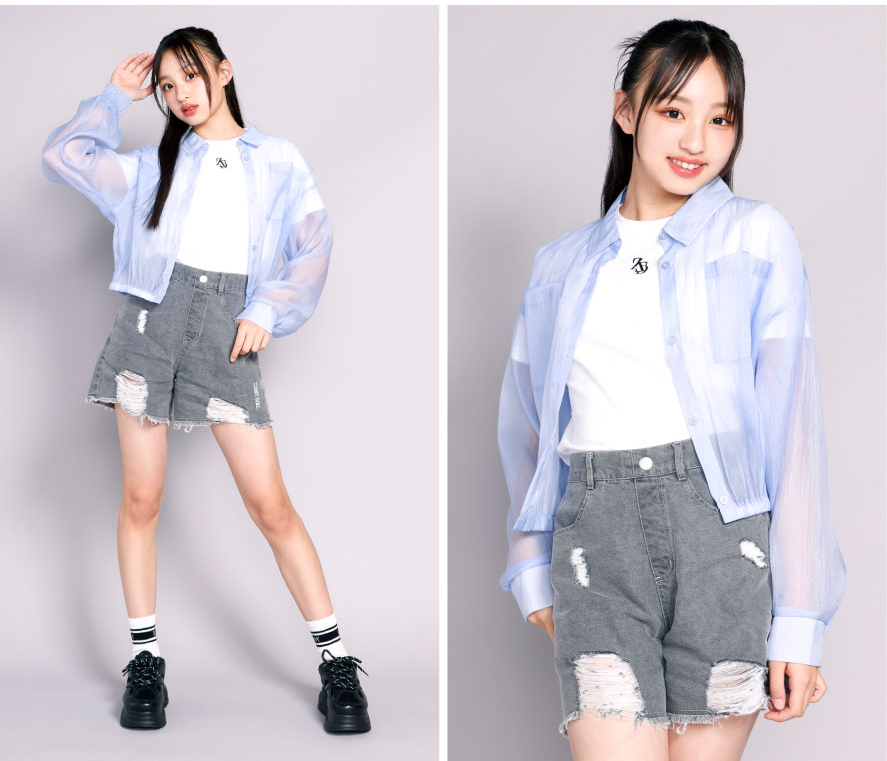 ニコプチモデルりおさんの全身ファッションスナップ