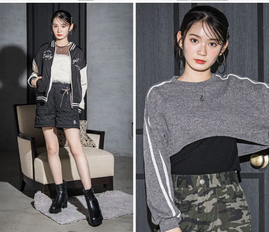 ZIDDYモデル あんなの全身ファッションスナップ